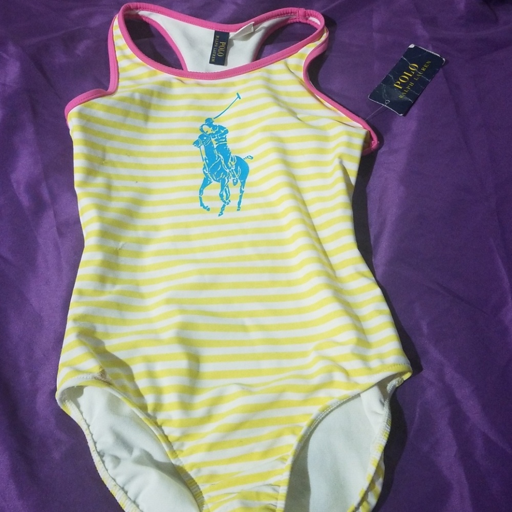 Girls Polo one piece bathing suit